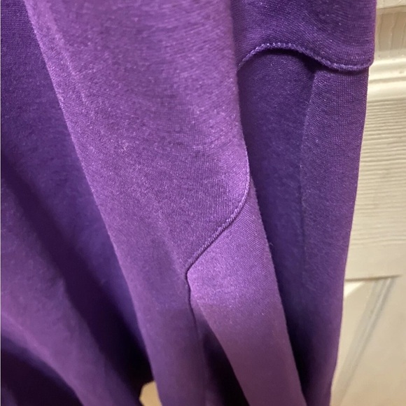 Lauren Ralph Elegant Brill Purple Sleeveless Dress w/ Faux Leather Trim Sz NWT!! - Picture 9 of 15